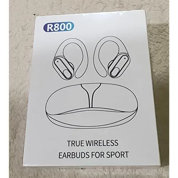 Over The Ear R800 True Wireless Earbud Headphones LED Case Sports New Sealed Box - Picture 7 of 7
